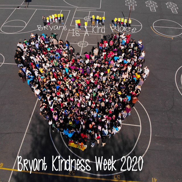 Bryant Students and Faculty Make A Heart